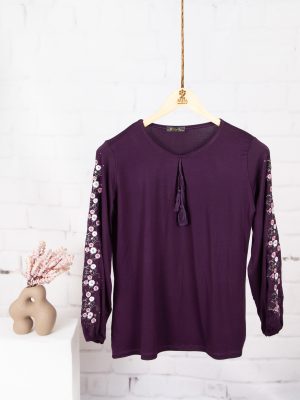 بلوز ویلفو آستین گلدوزی