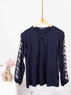 بلوز ویلفو آستین گلدوزی