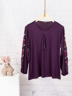 بلوز ویلفو آستین گلدوزی