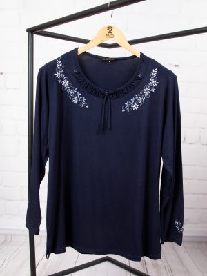 بلوز ویلفو یقه چین دار دکمه دار