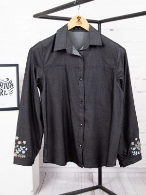 شومیز طرح لی آستین و پشت گلدوزی