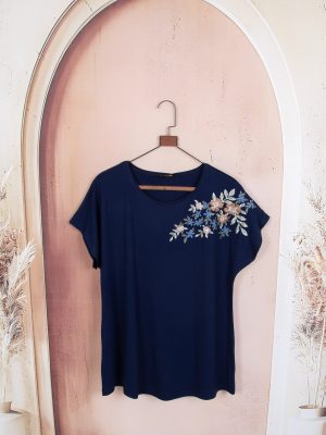 تاپ تیشرت ویلفو یکطرف گلدوزی