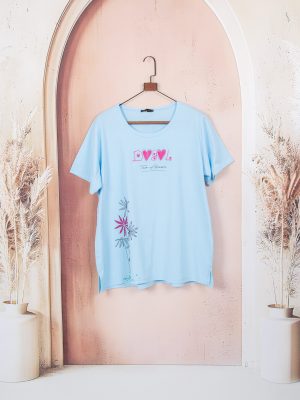 تیشرت پنبه پایین چاپی