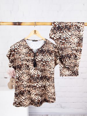 ست بلوز شلوار سافت چاپی