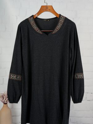 تونیک سافت پلاس یقه هفت گلدوزی بندی