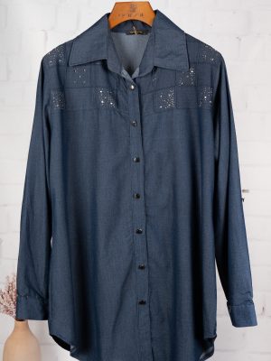 شومیز طرح لی بالا تنه نگینی مربع